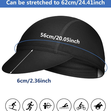 4 Pieces Summer Unisex Cycling Cap Breathable Bicycle Caps Sweat-Absorbing Biking Caps for Women Men Running Outdoor Sports