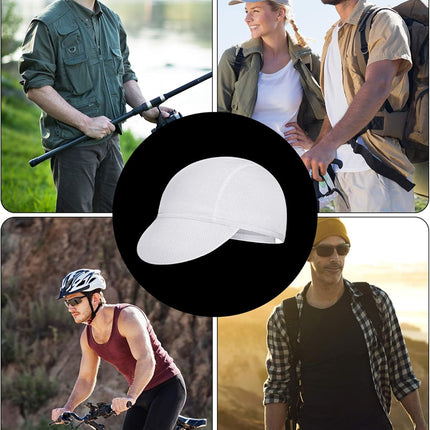 4 Pieces Summer Unisex Cycling Cap Breathable Bicycle Caps Sweat-Absorbing Biking Caps for Women Men Running Outdoor Sports