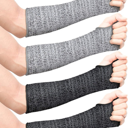 Cut Resistant Sleeves Protective Arm Sleeves Safety Arms Protection Sleeves with Thumb Hole for Garden Kitchen