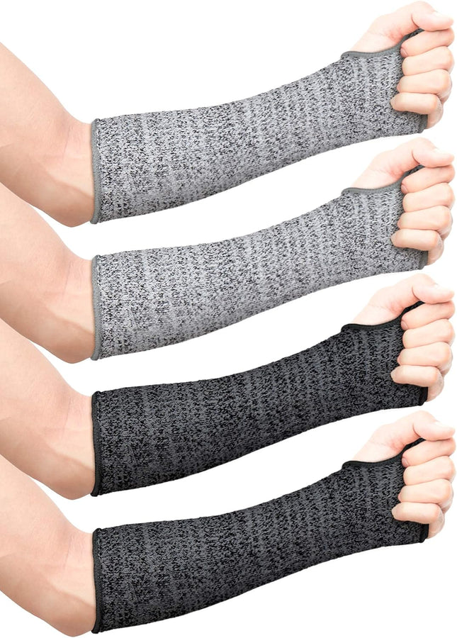 Cut Resistant Sleeves Protective Arm Sleeves Safety Arms Protection Sleeves with Thumb Hole for Garden