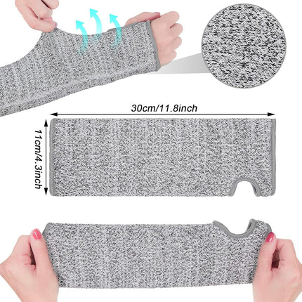 Cut Resistant Sleeves Protective Arm Sleeves Safety Arms Protection Sleeves with Thumb Hole for Garden Kitchen