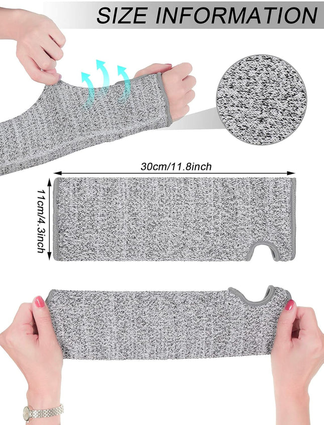 Cut Resistant Sleeves Protective Arm Sleeves Safety Arms Protection Sleeves with Thumb Hole for Garden – product detail