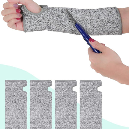 Cut Resistant Sleeves Protective Arm Sleeves Safety Arms Protection Sleeves with Thumb Hole for Garden Kitchen