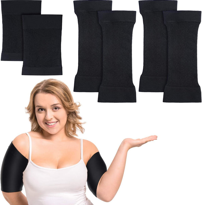 2 Pairs Women Arm Shapers Plus Size Slimming Compression Sleeve Slim Upper Flabby Arm Wrap