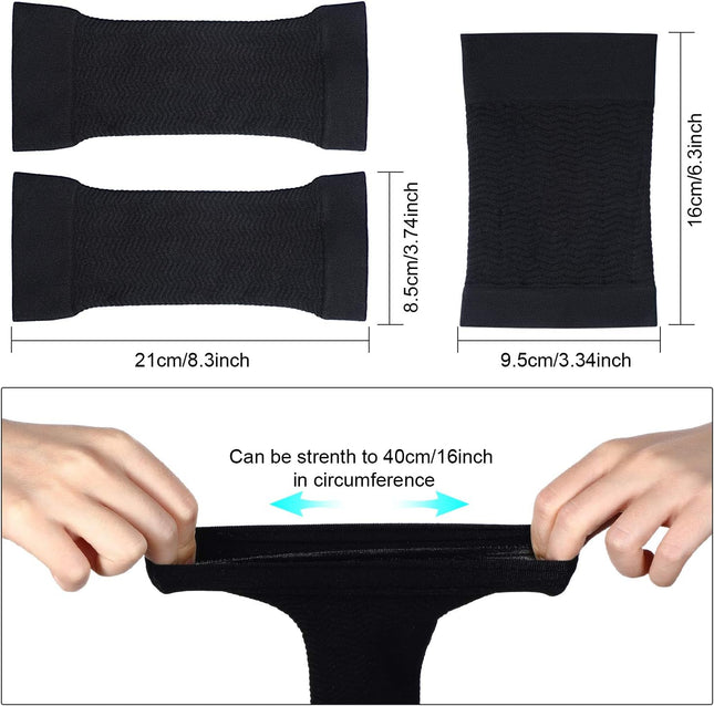 2 Pairs Women Arm Shapers Plus Size Slimming Compression Sleeve Slim Upper Flabby Arm Wrap – product detail