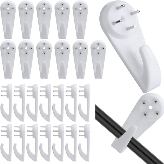 100 Pcs String Light Hooks Fairy Light Hooks No Drilling Invisible Heavy Duty Nail Hangers