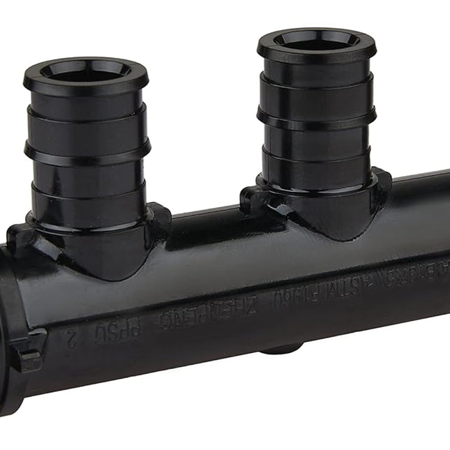 3 Ports Pex-A Expansion Poly PPSU Closed Manifold 3/4 Trunk, 1/2" Port (3 Ports),(PPSU1960034)