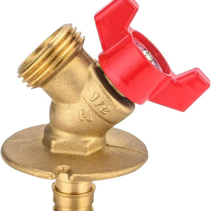 Valve 1/4-Turn Sillcock Hose Bibb with Flange 1/2 in. Pex-a Expansion Inlet x 3/4 in. MHT Outlet, ASTM 1960 (1),(SILLCOCK005)