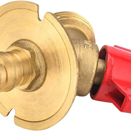 Valve 1/4-Turn Sillcock Hose Bibb with Flange 1/2 in. Pex-a Expansion Inlet x 3/4 in. MHT Outlet, ASTM 1960 (1),(SILLCOCK005)