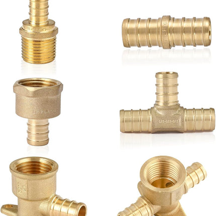 (Pack of 2)  Barb Crimp Pex fittings 1/2" X1/2" Female NPT Swivel Adapter,ASTM1807,(PEX1807214-2PCS)