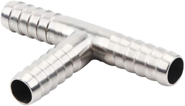Stainless Steel 1/4 Hose Barb 3 Way Tee T Shape Barbed Co2 Splitter Fitting (Pack of 2) – product detail