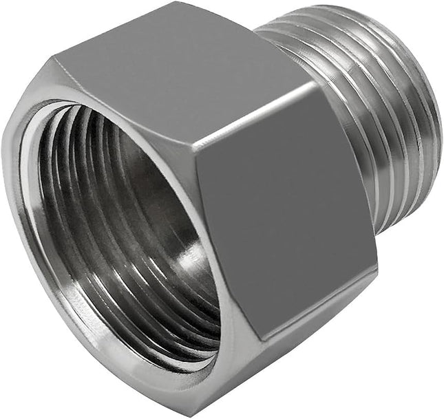7/8 Female threaded (I.D 15/16) to 1/2 Male threaded (O.D 3/4) Toilet Bidet Hose Pipe Adapter Connector(Pls