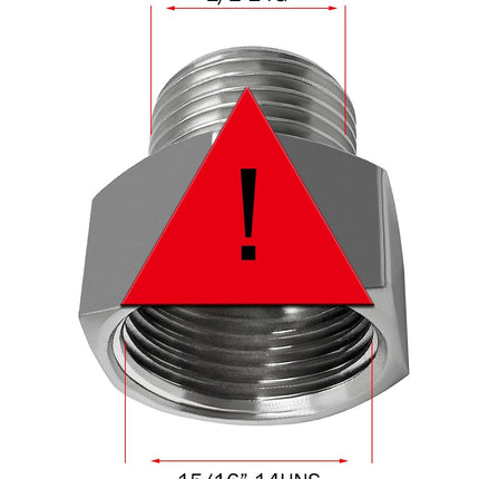 7/8 Female threaded (I.D:15/16) to 1/2 Male threaded (O.D:3/4) Toilet Bidet Hose Pipe Adapter Connector(Pls check your size!)