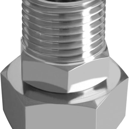 Stainless Garden Hose Adapter 3/4 NPT Male to 3/4 GHT Female Extension Joint Repair Fitting(Pack of 1)