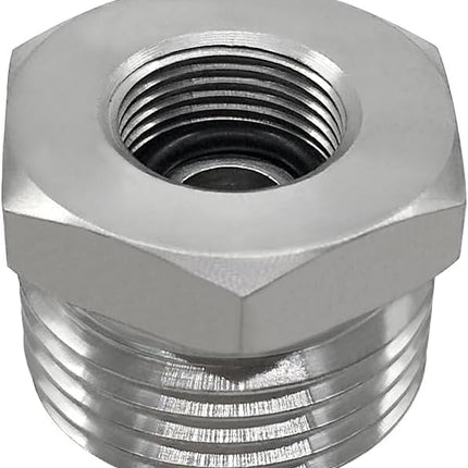 Stainless Steel 3/8 Compression Female Thread(I.D:0.512") to 3/4 Male Garden Hose Threaded(O.D:1.06") Adapter Hex Bushing(Pls check size chart!)