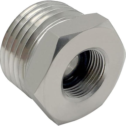 Stainless Steel 3/8 Compression Female Thread(I.D:0.512") to 3/4 Male Garden Hose Threaded(O.D:1.06") Adapter Hex Bushing(Pls check size chart!)
