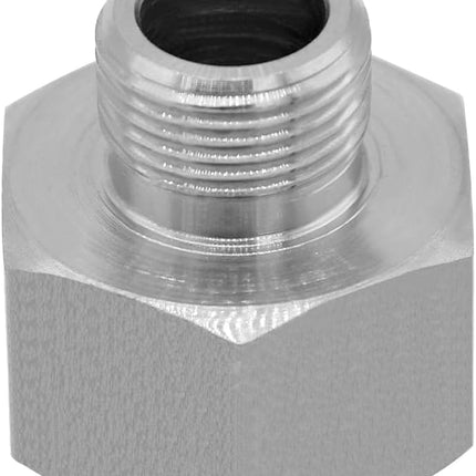 Stainless Water Line Adapter 1/2 NPT Female to 3/8 Male Reducer Hose Pipe Compression Fitting Kitchen Bathroom Faucet Supply Hose Stop Valve Adapter Pipe Connector (Pack of 2)