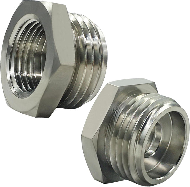 Stainless Steel 3/4 GHT Male x 1/2 G(IPS) Female Bathroom Show Tube to Garden Hose Connector Adapter