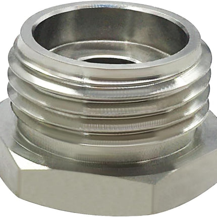 Stainless Steel 3/4" GHT Male x 1/2" G(IPS) Female Bathroom Show Tube to Garden Hose Connector Adapter Fitting(Pack of 2)