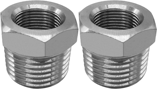 Stainless Water Line Adapter 3/8 Female to 1/2 NPT Male Reducer (Pack of – product detail