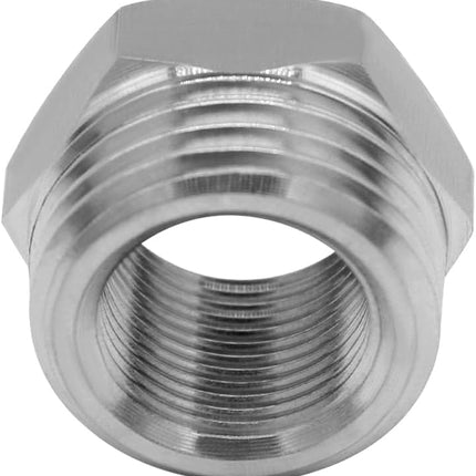 Stainless Water Line Adapter 3/8 Female to 1/2 NPT Male Reducer - Compression Fitting for Kitchen Bathroom Faucet Supply Hose, Stop Valve, Pipe Connector (Pack of 2)