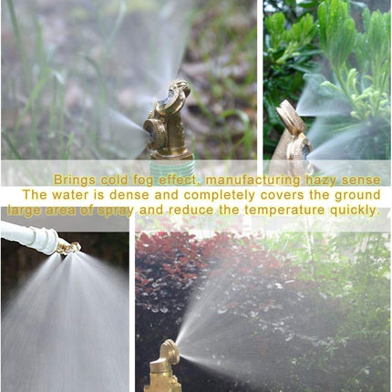 Sprinkler Mister Head 1/2" NPT Brass 4 Holes Garden Hose Sprinkles Irrigation Connect Fitting with Adapter and Filter Mesh