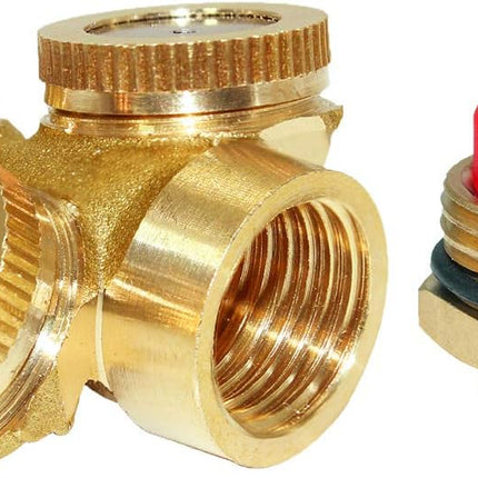 Sprinkler Mister Head 1/2" NPT Brass 4 Holes Garden Hose Sprinkles Irrigation Connect Fitting with Adapter and Filter Mesh