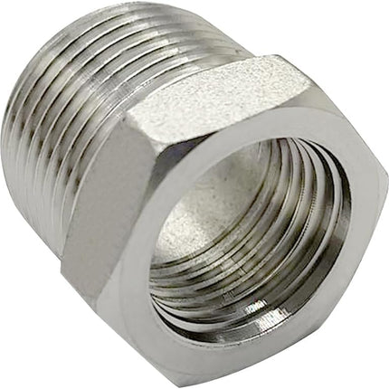 316 Stainless Steel Reducer Hex Bushing 1/2 Male NPT to 1/4 Female NPT Reducing Cast Pipe Adapter Fitting for Air Water Gas Fuel(Pack of 2)