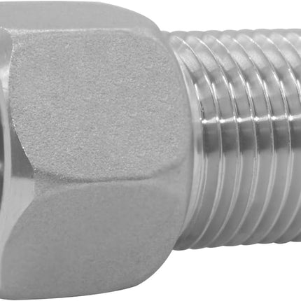 1/2" Female to 1/2" Male Extension Pipe Nipple Connector, Stainless Steel Pipe Longer Fitting Adapter 1.57" Length (40 mm)