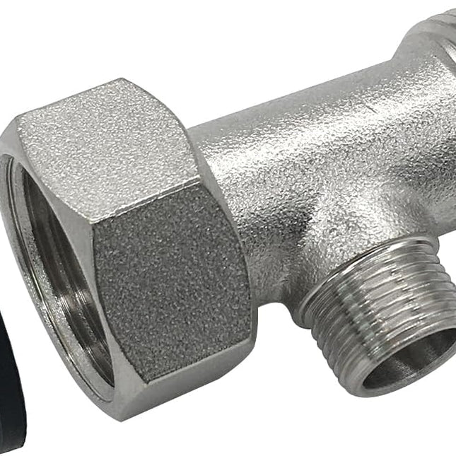 Bidet T Adapter Tee Valve for Bidet(7/8 ballcock to 7/8 ballcock to 3/8 compression threaded) 3 Way Connector Attachment for Toilet