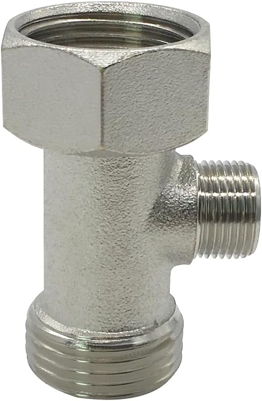 Bidet T Adapter Tee Valve for Bidet(7/8 ballcock to 7/8 ballcock to 3/8 compression threaded) 3 Way – product detail