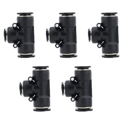 Push to Connect Air Fitting, 12mm Tube OD Pneumatic Tee Union Fitting Push Lock(Pack of 10)