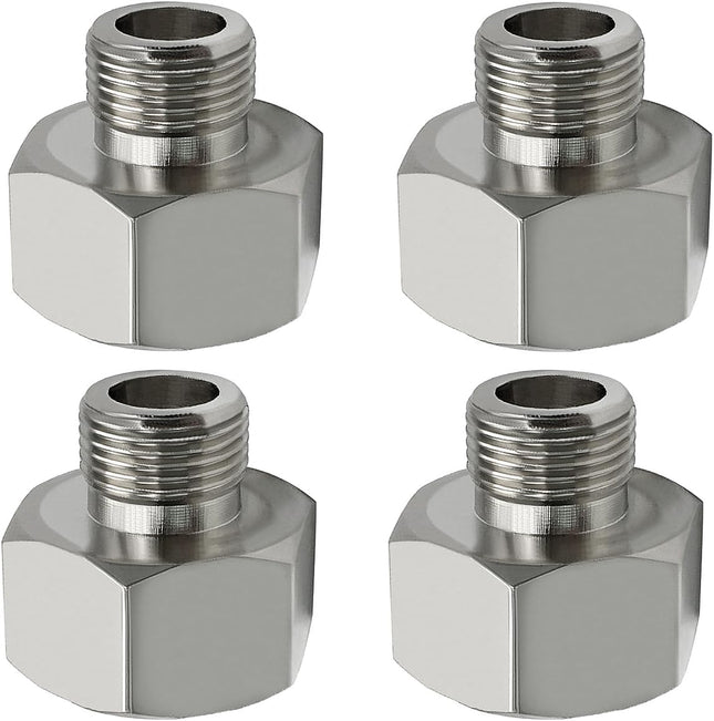 Brass Water Line Adapter 1/2 Female to 3/8 Male Reducer Hose Pipe Compression Fitting Kitchen Bathroom