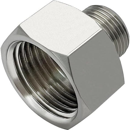Brass Water Line Adapter 1/2" Female to 3/8" Male Reducer Hose Pipe Compression Fitting Kitchen Bathroom Faucet Supply Hose, Stop Valve Adapter, Pipe Connector With Rubber Washer(Pack of 4)