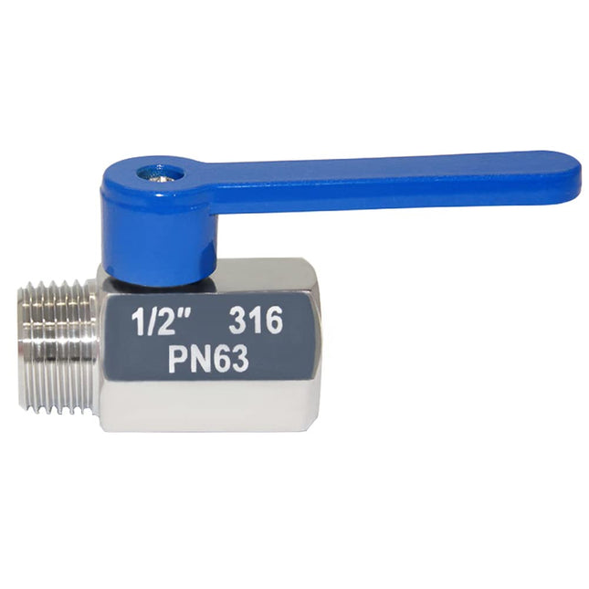 Mini Ball Valve Stainless Steel(316) 1/2 NPT Male x NPT Female Shut-Off Valve – product detail