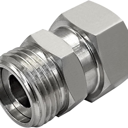 304 Stainless Steel Garden Hose Swivel 360 Degree Connector 3/4 GHT Male to Female Adapter Joint Anti Twisting Kink(Pack of 1)