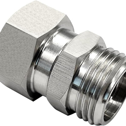 304 Stainless Steel Garden Hose Swivel 360 Degree Connector 3/4 GHT Male to Female Adapter Joint Anti Twisting Kink(Pack of 1)