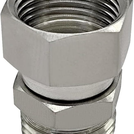 304 Stainless Steel Garden Hose Swivel 360 Degree Connector 3/4 GHT Male to Female Adapter Joint Anti Twisting Kink(Pack of 1)