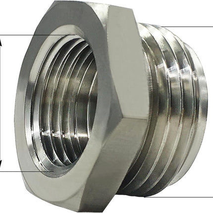 1PCS Stainless Steel 3/4" GHT Male x 1/2" G(IPS) Female Bathroom Show Tube to Garden Hose Connector Adapter Fitting
