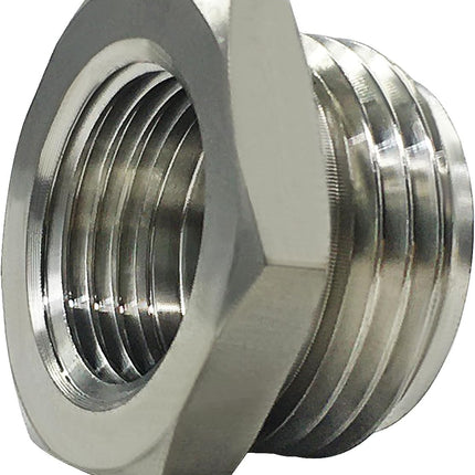 1PCS Stainless Steel 3/4" GHT Male x 1/2" G(IPS) Female Bathroom Show Tube to Garden Hose Connector Adapter Fitting