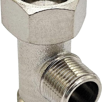 Brass Angle Stop Add-A-Tee Valve Compression Tee 3/8 Comp. Inlet by 3/8 Outlet with 1/2 Male G to 3/8 Female Comp Adapter