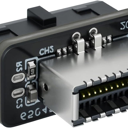 USB 3.2 Gen 1 to USB 3.2 Gen 2 Header Adapter, Motherboard 19Pin to Type-E Header Converter, Front Panel Adapter for Type C Motherboard (Vertical Type)