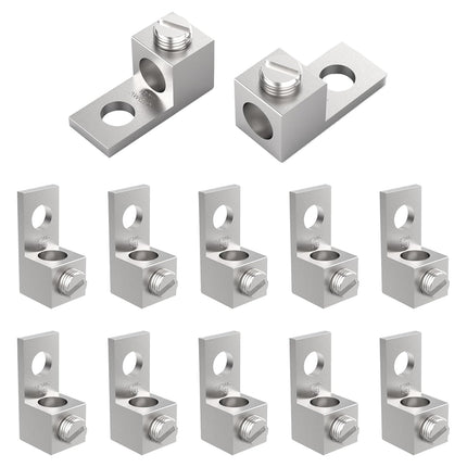 12Pcs Aluminium Mechanical Lugs, 1-Hole Quick Connect Terminal Mechanical Lug 2AWG TA-2 1B2U