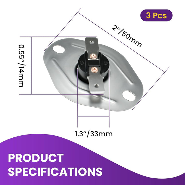 3Pcs 232504 RV Furnace Limit Switch L160 High Limit Cycling Switch SF-25/30/35/F/Q Furnace Assemblies – product detail