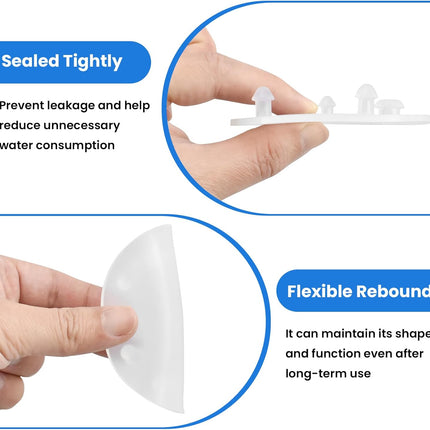 6Pcs 3'' Toilet Tank Silicone Flapper Seal Gaskets | Upgraded Replacement for American Standard 7381424-100.0070A | Leak-Proof Fit for Household Toilet Repair