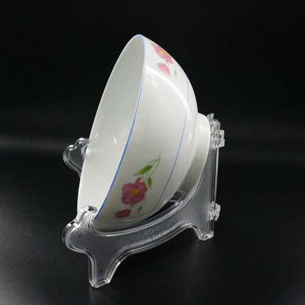 Display Stand Easel Bowl Stand for Display Large Deep Bowls, Platters and Deep Dishes Clear