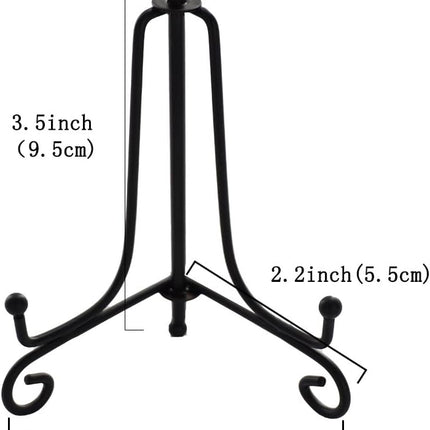 3.5 Inch Black Mini Iron Stand Cookie Holder Display Stand Place Card Holder Display Easels at Weddings, Birthday Party (4 pack)