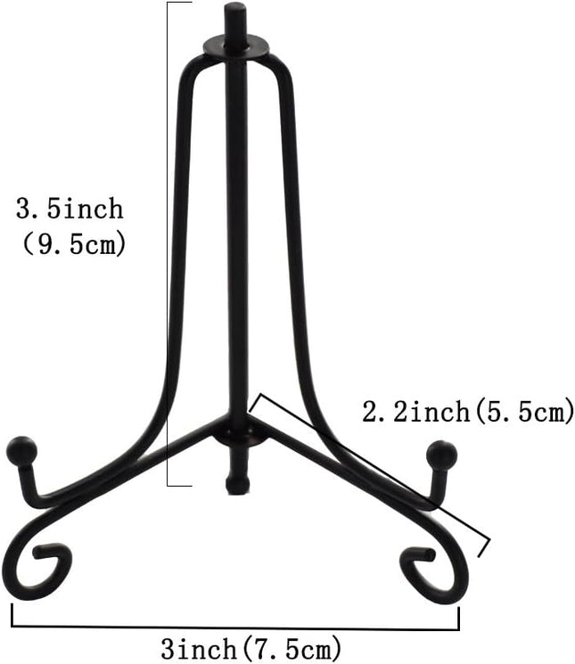 3.5 Inch Black Mini Iron Stand Cookie Holder Display Stand Place Card Holder Display Easels at Weddings – product detail