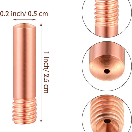 30 Pack Welding Contact Tips .035" MIG Guns 11-35 (0.035") Welding Tips 000068 Replacement Accessories Compatible With Millermatic M-10/Hobart H-9/10-9/10 Welder