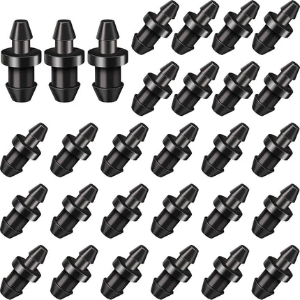 Drip Irrigation Plugs 1/4 Inch Tube Closure Goof Hole Plugs Irrigation Stopper for Home Garden Lawn Supplies, Black(150 Pieces)
